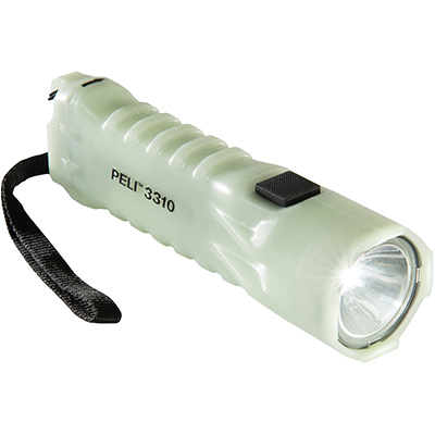 pelican 3310pl glowing in the dark safety flashlight