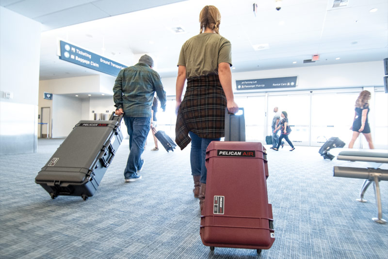 pelican travel luggage wheeled case
