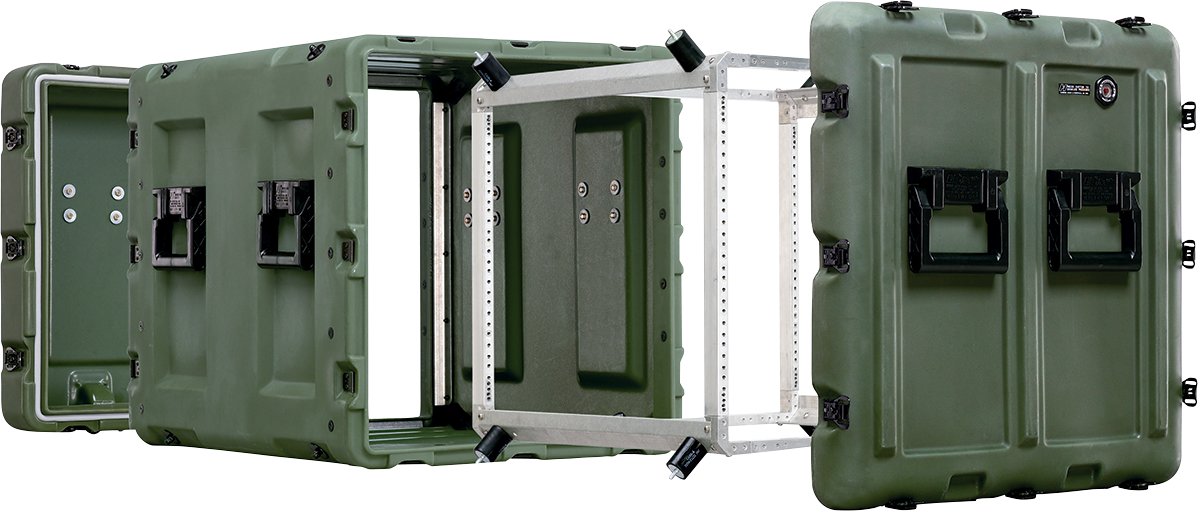 peli military rack case container features